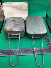Load image into Gallery viewer, Original British Army WW2 Soldiers Mess Tin Set - Complete with Bag - The Militaria Shop