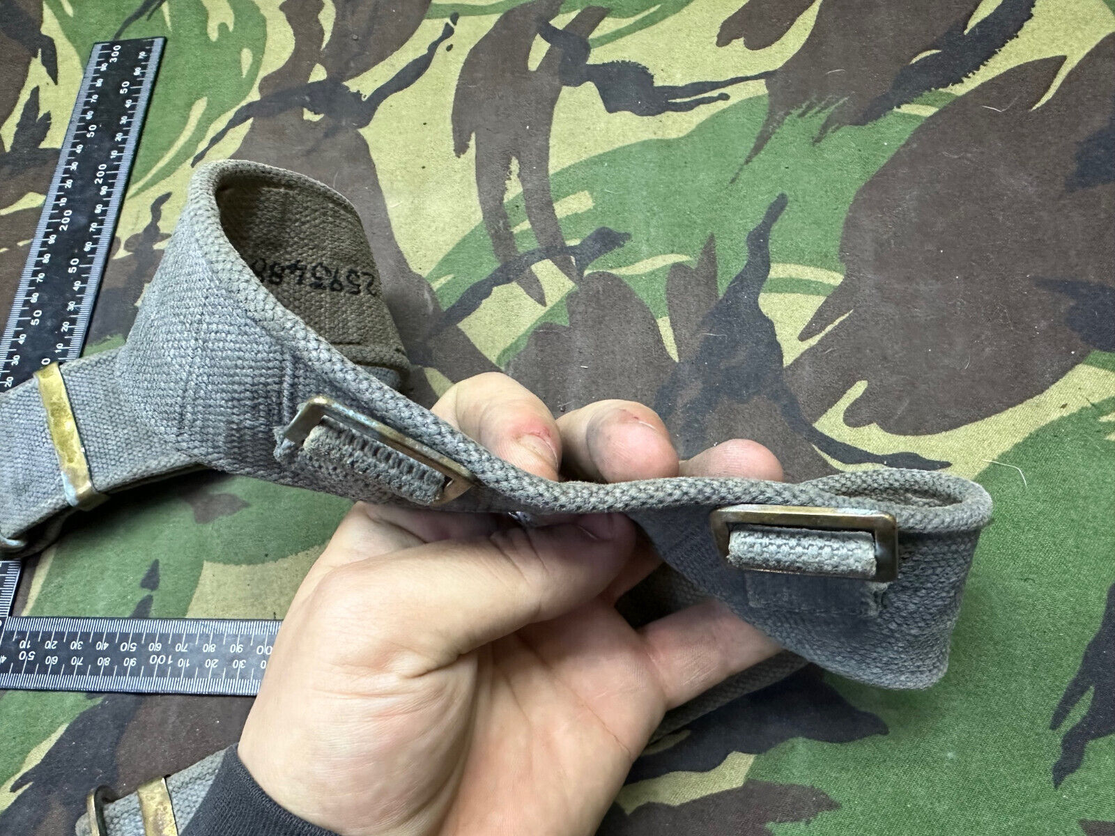 Original British Royal Air Force RAF Blue WW2 37 Pattern Belt - 38" Waist M - The Militaria Shop
