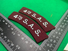 Load image into Gallery viewer, British Army 4th SAS Special Air Service Shoulder Title Pair - The Militaria Shop