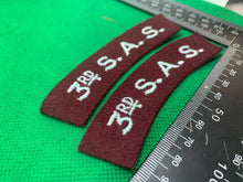 Load image into Gallery viewer, British Army 3rd SAS Special Air Service Shoulder Title Pair - The Militaria Shop