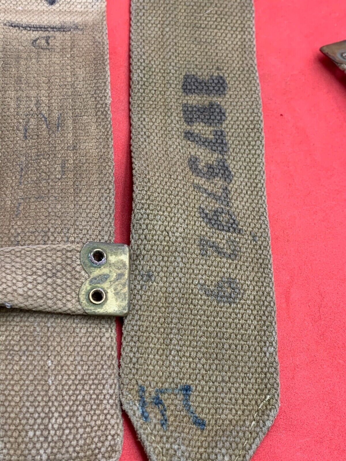 Original WW2 Pattern British Army L Straps Pair - 37 Pattern Webbing Haversack - The Militaria Shop