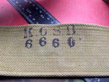 Load image into Gallery viewer, Original WW1 British Army 1908 Pattern Webbing Belt - Kings Own Scottish Borders - The Militaria Shop