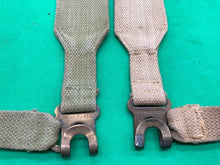 Load image into Gallery viewer, Original WW2 Pattern British Army L Straps Pair - 37 Pattern Webbing Haversack - The Militaria Shop