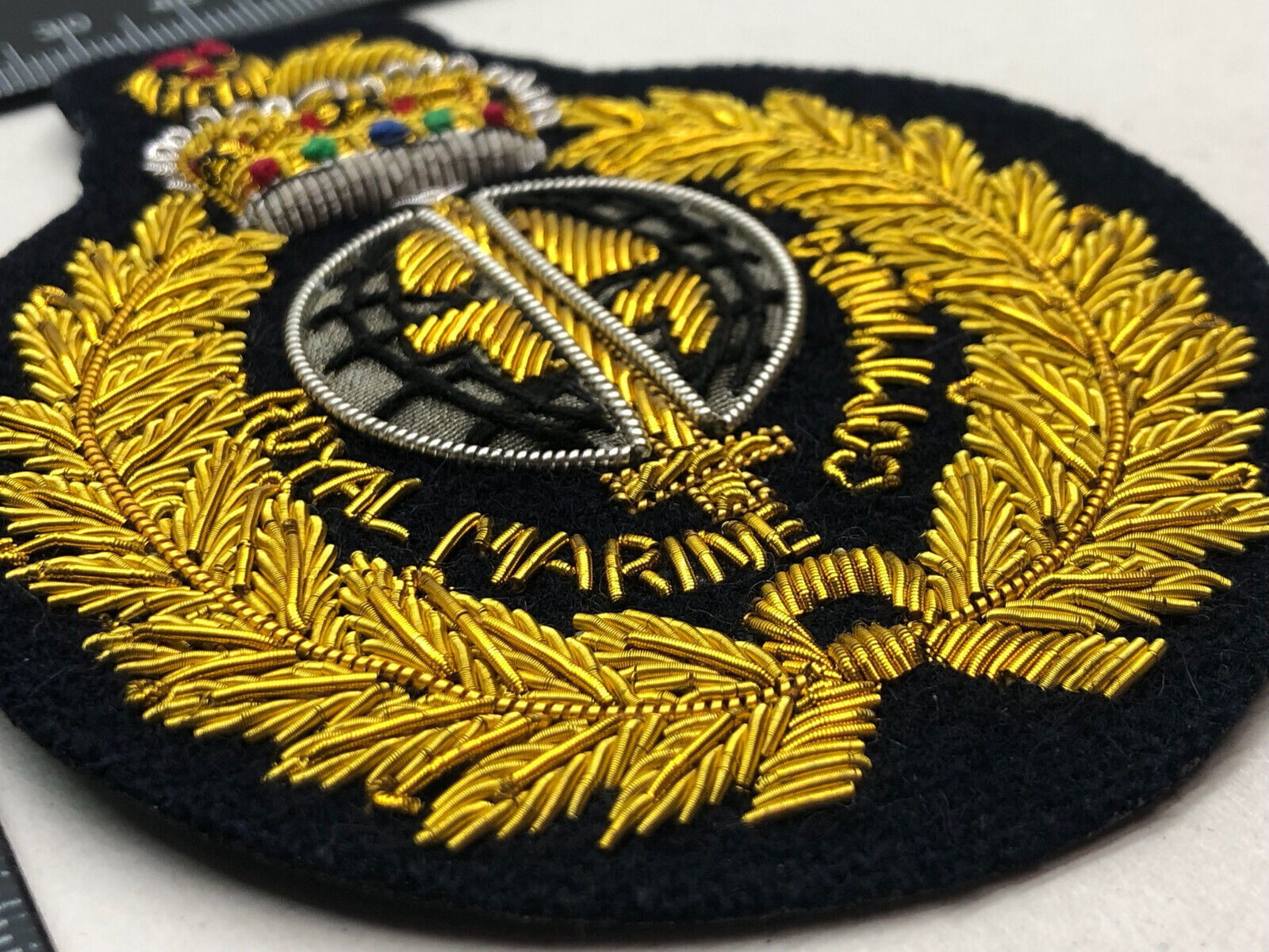 British Army Bullion Embroidered Blazer Badge - Royal Marine Commando - The Militaria Shop