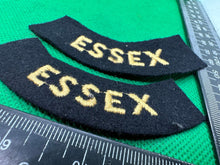 Load image into Gallery viewer, Original WW2 British Home Front Civil Defence Essex Shoulder Titles - The Militaria Shop