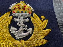 Load image into Gallery viewer, British Royal Navy Bullion Embroidered Blazer Badge - The Militaria Shop