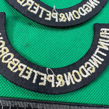 Load image into Gallery viewer, Original WW2 British Home Front Civil Defence Huntingdon & Peter Shoulder Ti - The Militaria Shop