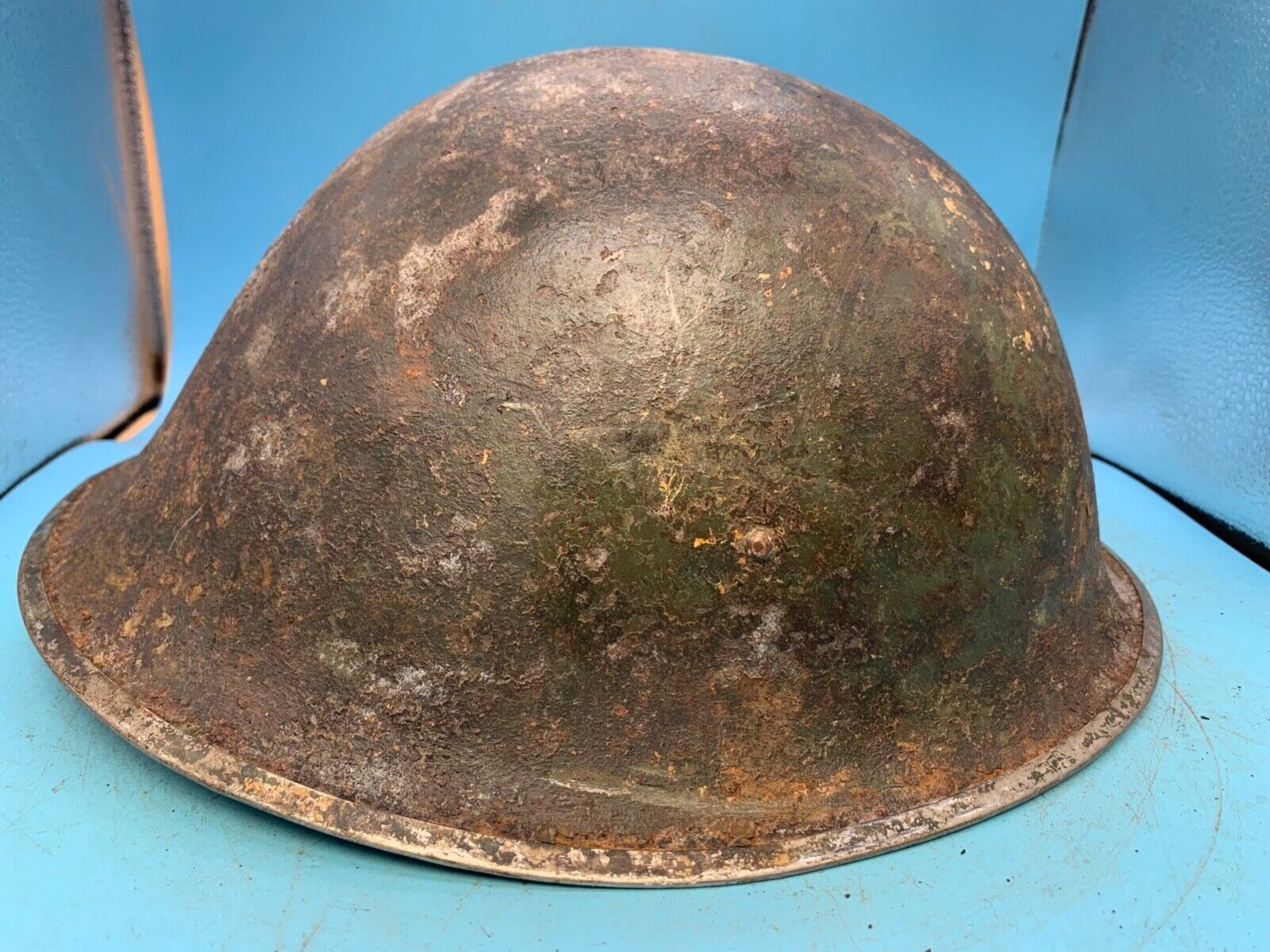 WW2 Mk3 High Rivet Turtle - British / Canadian Army Helmet - Good Original - The Militaria Shop