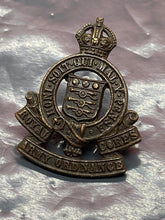 Load image into Gallery viewer, Original WW1 / WW2 Royal Army Ordnance Corps Officer's Bronze Collar Badge - The Militaria Shop