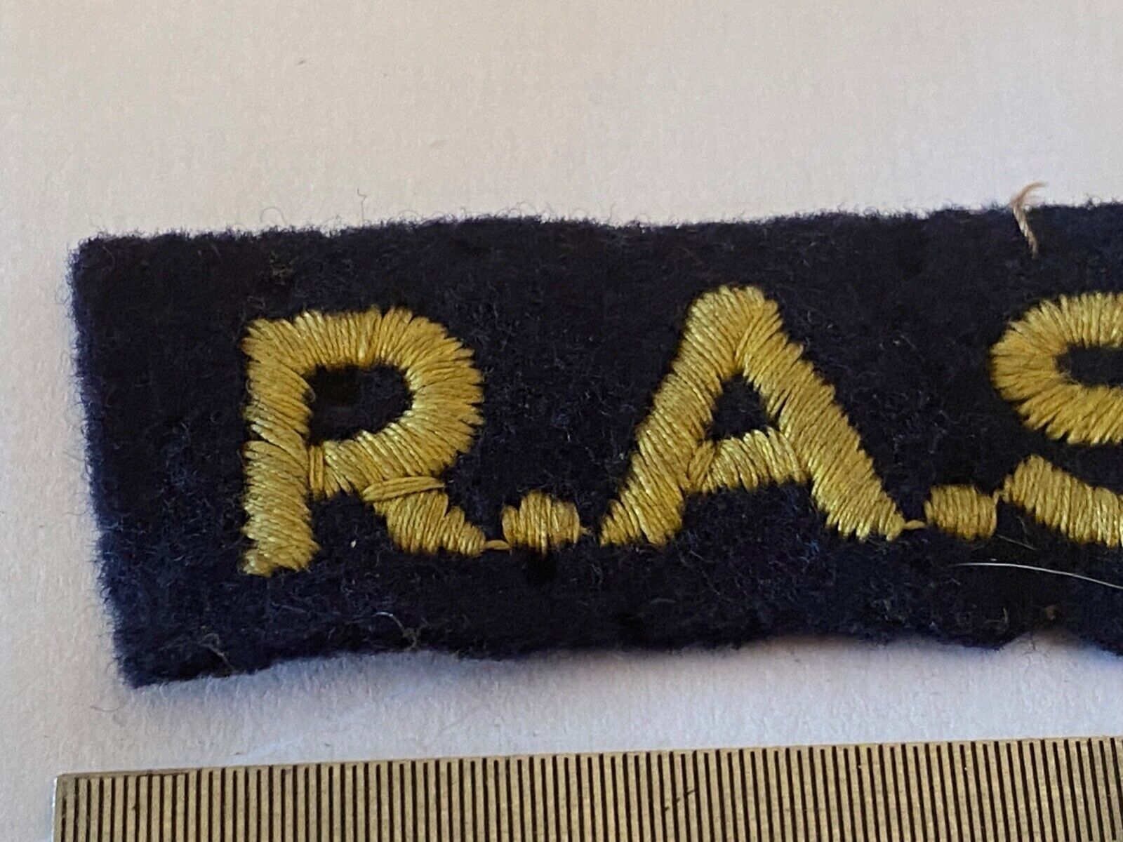 WW2 British Army RASC Royal Army Service Corps Paste-Back Shoulder Title. - The Militaria Shop