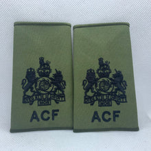 Charger l'image dans la galerie, Cadet ACF OD Green Rank Slides / Epaulette Pair Genuine British Army - NEW - The Militaria Shop