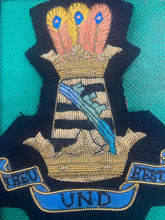 Load image into Gallery viewer, British Army Bullion Embroidered Blazer Badge - 11th The Kings Royal Hussars - The Militaria Shop