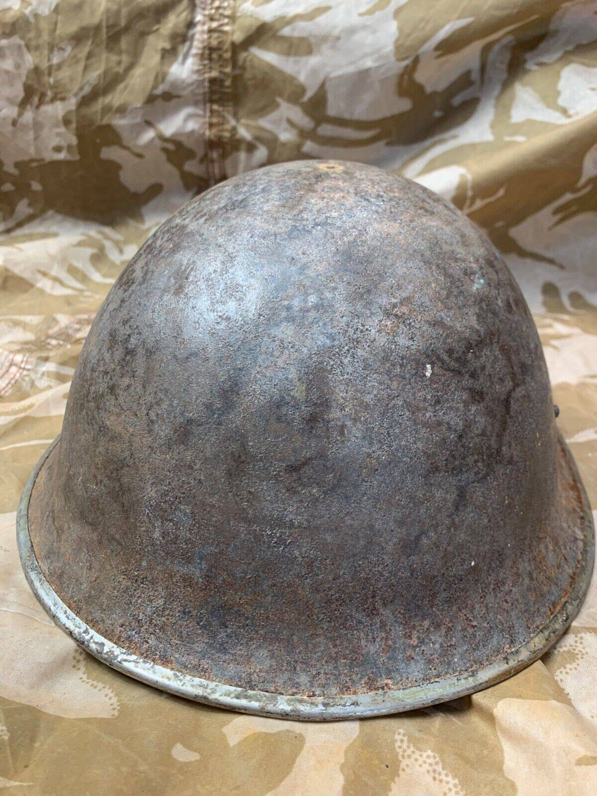 WW2 Mk3 High Rivet Turtle - British / Canadian Army Helmet - Nice Original - The Militaria Shop