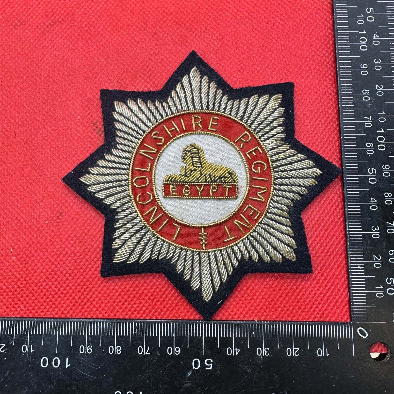 British Army Bullion Embroidered Blazer Badge - Lincolnshire Regiment - The Militaria Shop