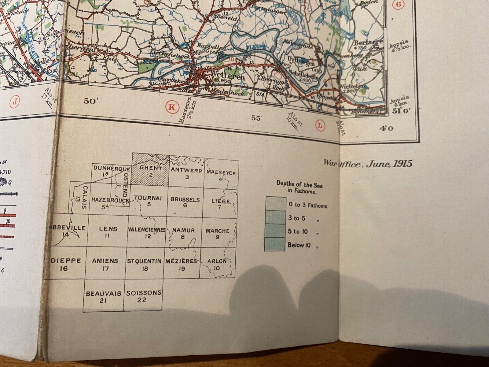 WW1 Era British Army General Staff Map of GHENT in Belgium. Original Map - The Militaria Shop