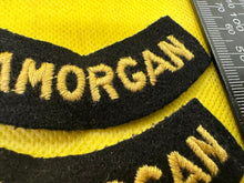 Load image into Gallery viewer, Original WW2 British Home Front Civil Defence Glamorgan Shoulder Titles - The Militaria Shop