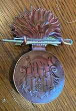 Load image into Gallery viewer, Victorian Era Royal Dublin Fusiliers Large Busby Badge With Two Rear Fixing Lugs - The Militaria Shop