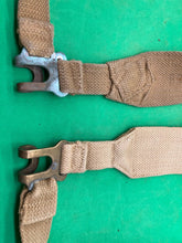 Load image into Gallery viewer, Original WW2 Pattern British Army L Straps Pair - 37 Pattern Webbing Haversack - The Militaria Shop