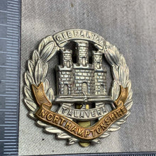 Load image into Gallery viewer, Original WW2 British Army Cap Badge - Northamptonshire Regiment - The Militaria Shop