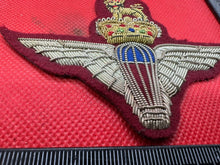 Charger l'image dans la galerie, British Army Bullion Embroidered Blazer Badge - Parachute Regiment -Queens Crown - The Militaria Shop