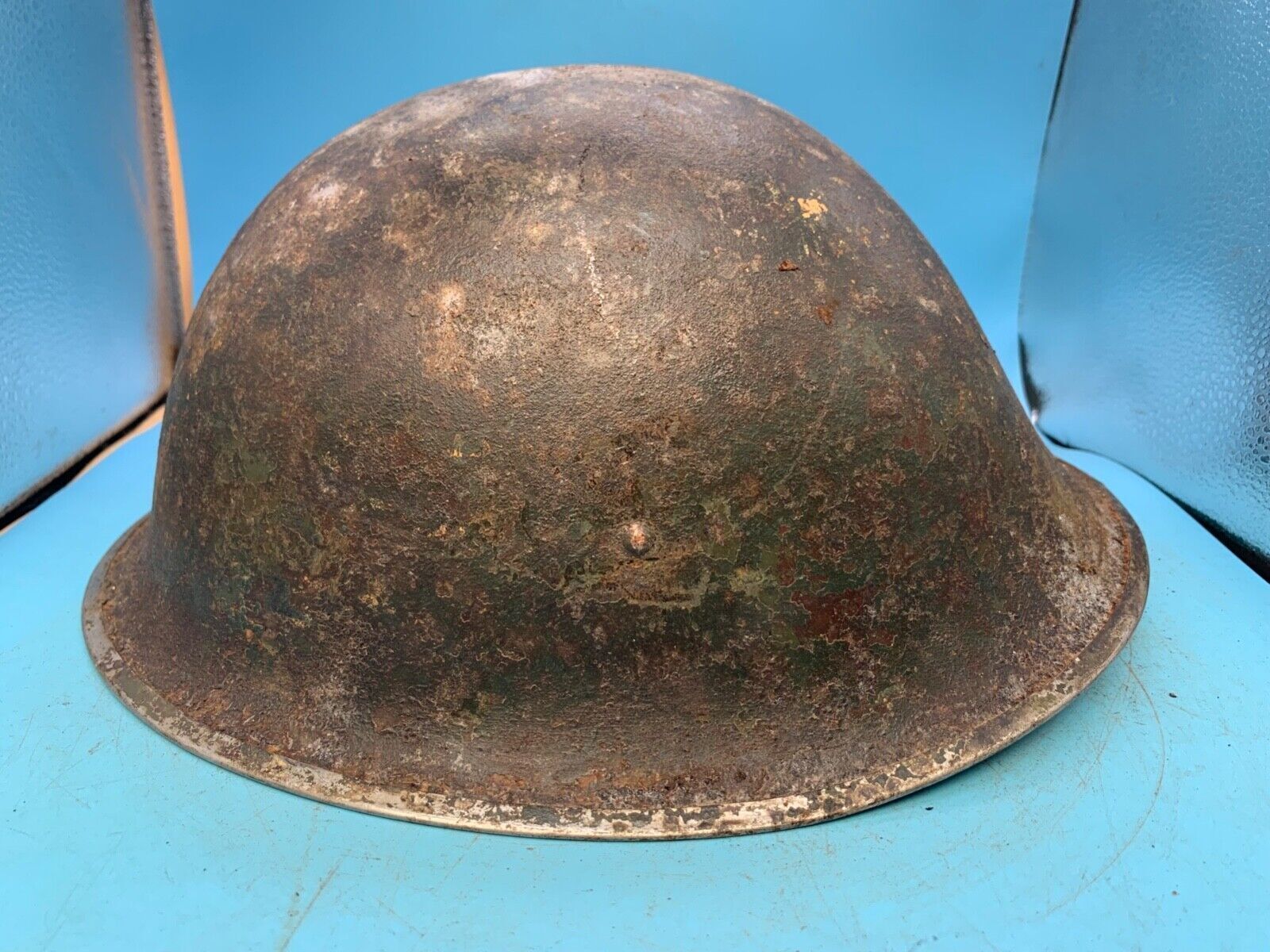 WW2 Mk3 High Rivet Turtle - British / Canadian Army Helmet - Good Original - The Militaria Shop