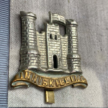 Load image into Gallery viewer, Original WW1 British Army Cap Badge - 6th (Inniskilling) Dragoons - The Militaria Shop