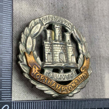 Load image into Gallery viewer, Original WW2 British Army Northamptonshire Regiment Cap Badge - The Militaria Shop