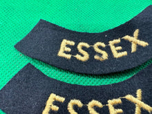 Load image into Gallery viewer, Original WW2 British Home Front Civil Defence Essex Shoulder Titles - The Militaria Shop