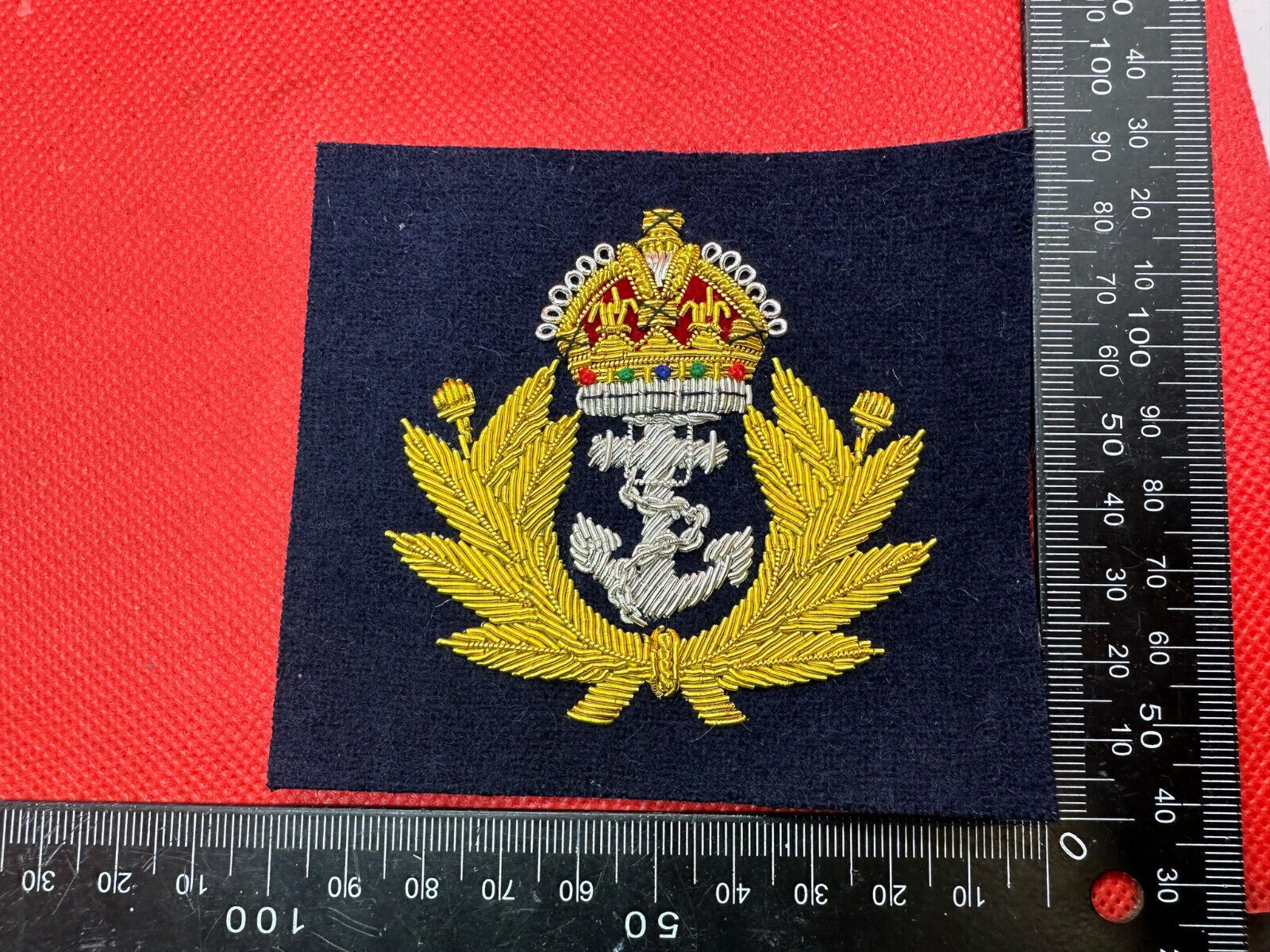 British Royal Navy Bullion Embroidered Blazer Badge - The Militaria Shop