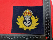 Load image into Gallery viewer, British Royal Navy Bullion Embroidered Blazer Badge - The Militaria Shop