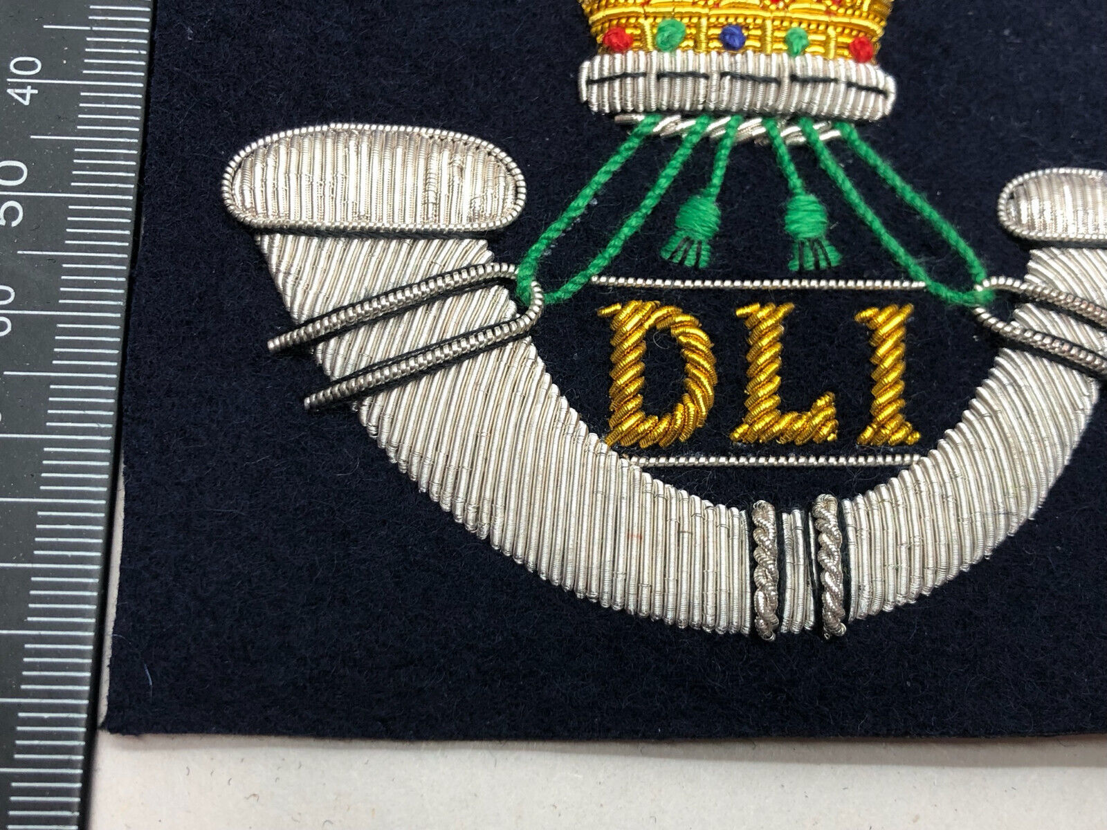 British Army Bullion Embroidered Blazer Badge - Durham Light Infantry - The Militaria Shop