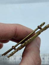 Load image into Gallery viewer, Original WW2 British Army Musicians Kings Crown Brass Cap Badge - The Militaria Shop