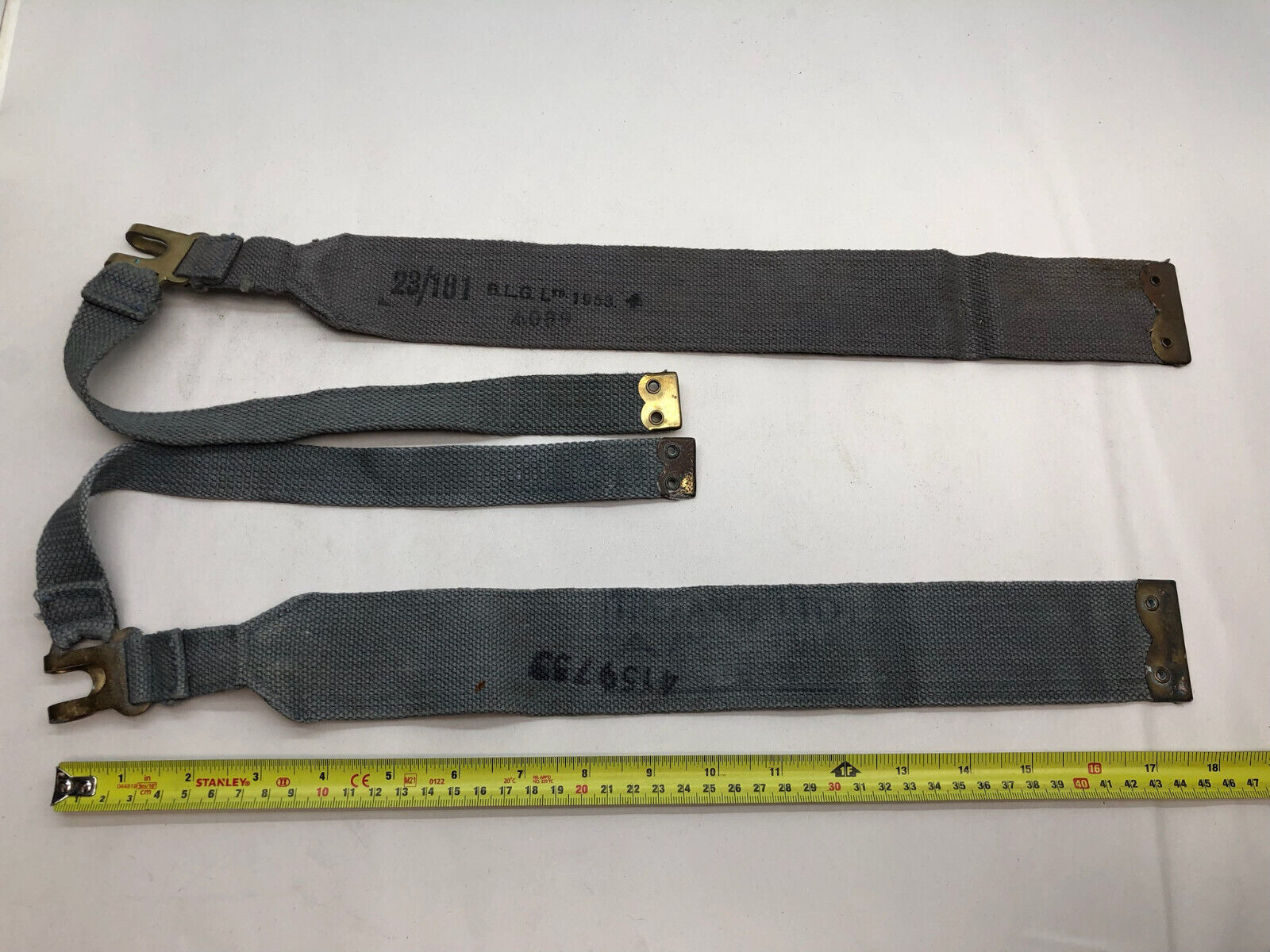 Original WW2 British Royal Air Force Blue 37 Pattern L Strap Set - The Militaria Shop