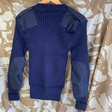 Lade das Bild in den Galerie-Viewer, Genuine British RAF Royal Navy Blue Wool V-Neck Pullover Jersey - 94cm Chest - The Militaria Shop