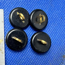 Load image into Gallery viewer, Original British Civil Defence Bakelite 17mm Uniform Buttons - Set of 4 - WW2 - The Militaria Shop
