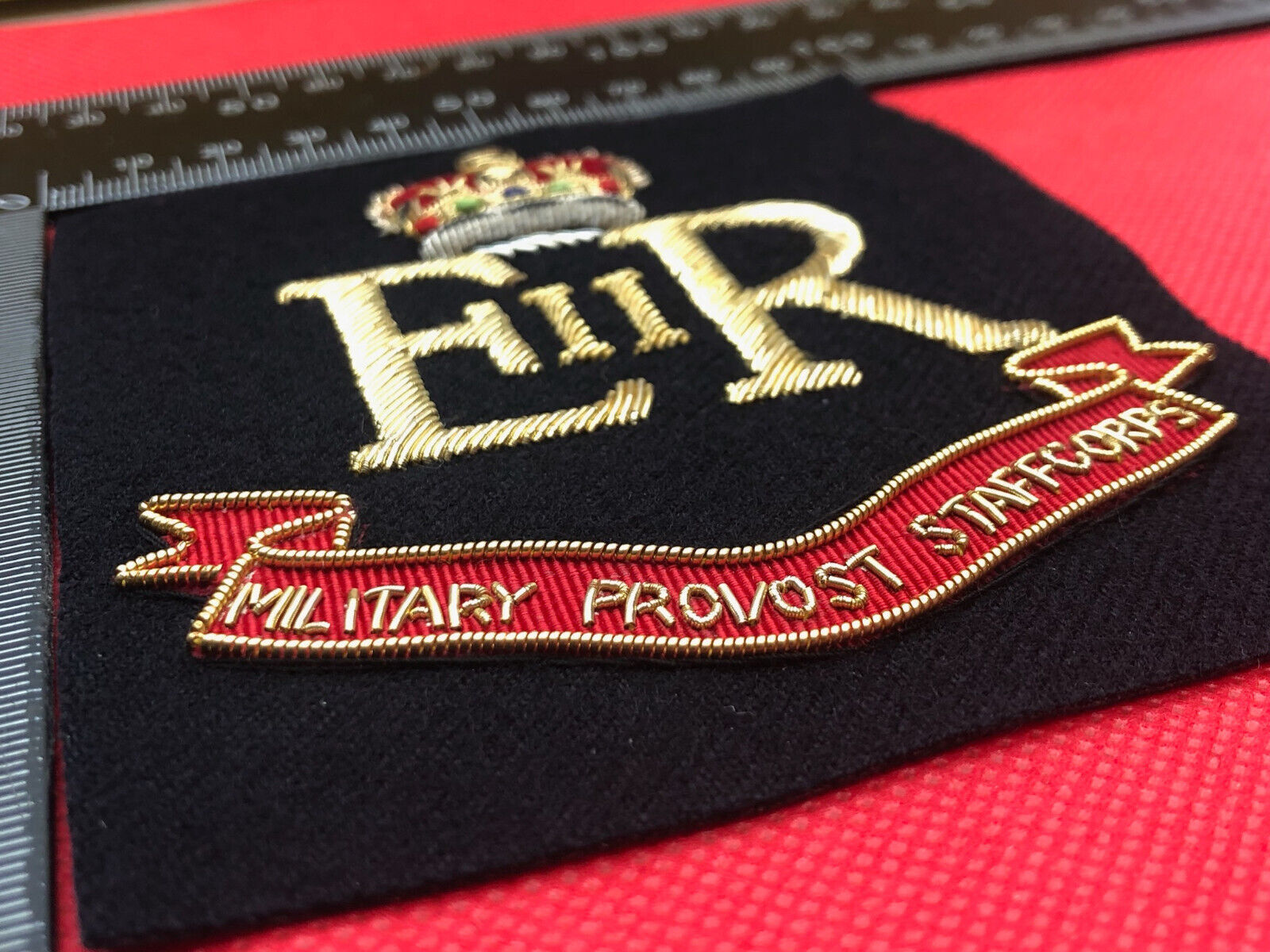 British Army Bullion Embroidered Blazer Badge - Military Provost Staff Corps - The Militaria Shop