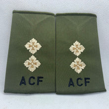 Charger l'image dans la galerie, Cadet ACF OD Green Rank Slides / Epaulette Pair Genuine British Army - NEW - The Militaria Shop