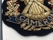 Lade das Bild in den Galerie-Viewer, British Army Bullion Embroidered Blazer Badge - Cameron Highlanders - The Militaria Shop