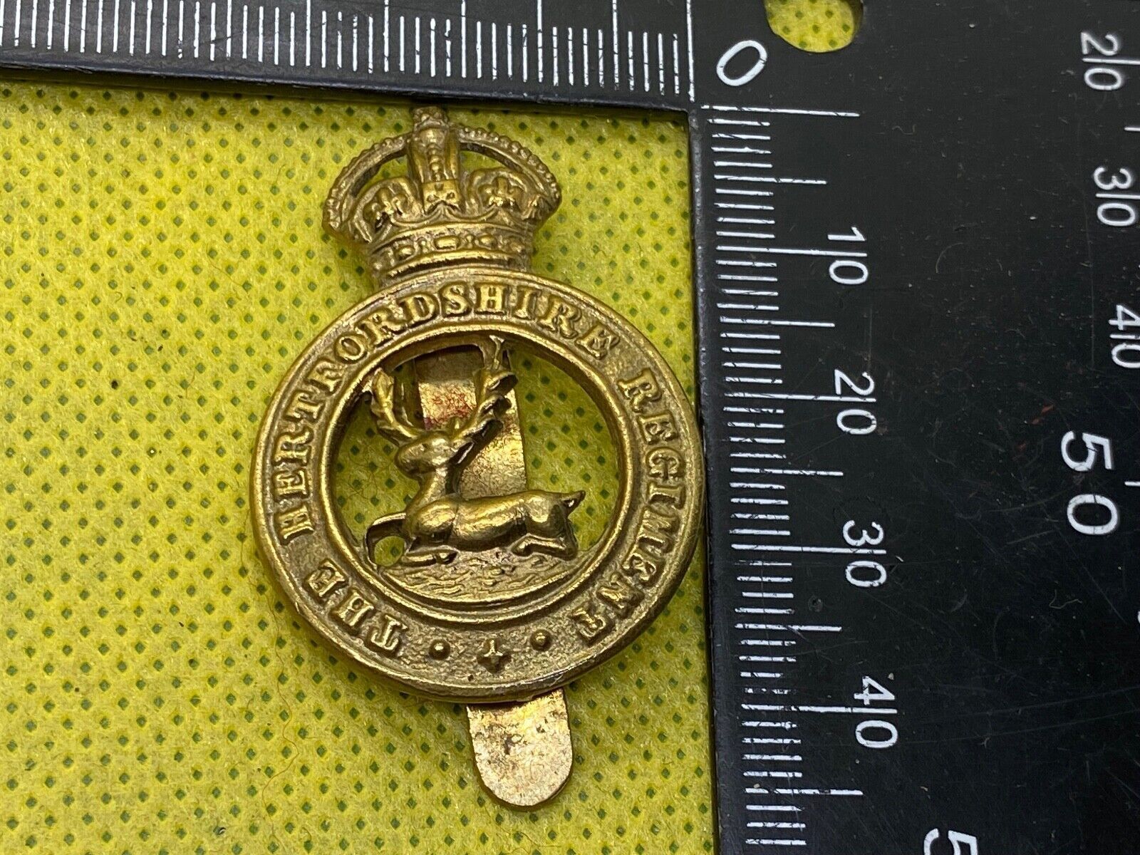 British Army King's Crown Herefordshire Regiment Cap Badge. - The Militaria Shop