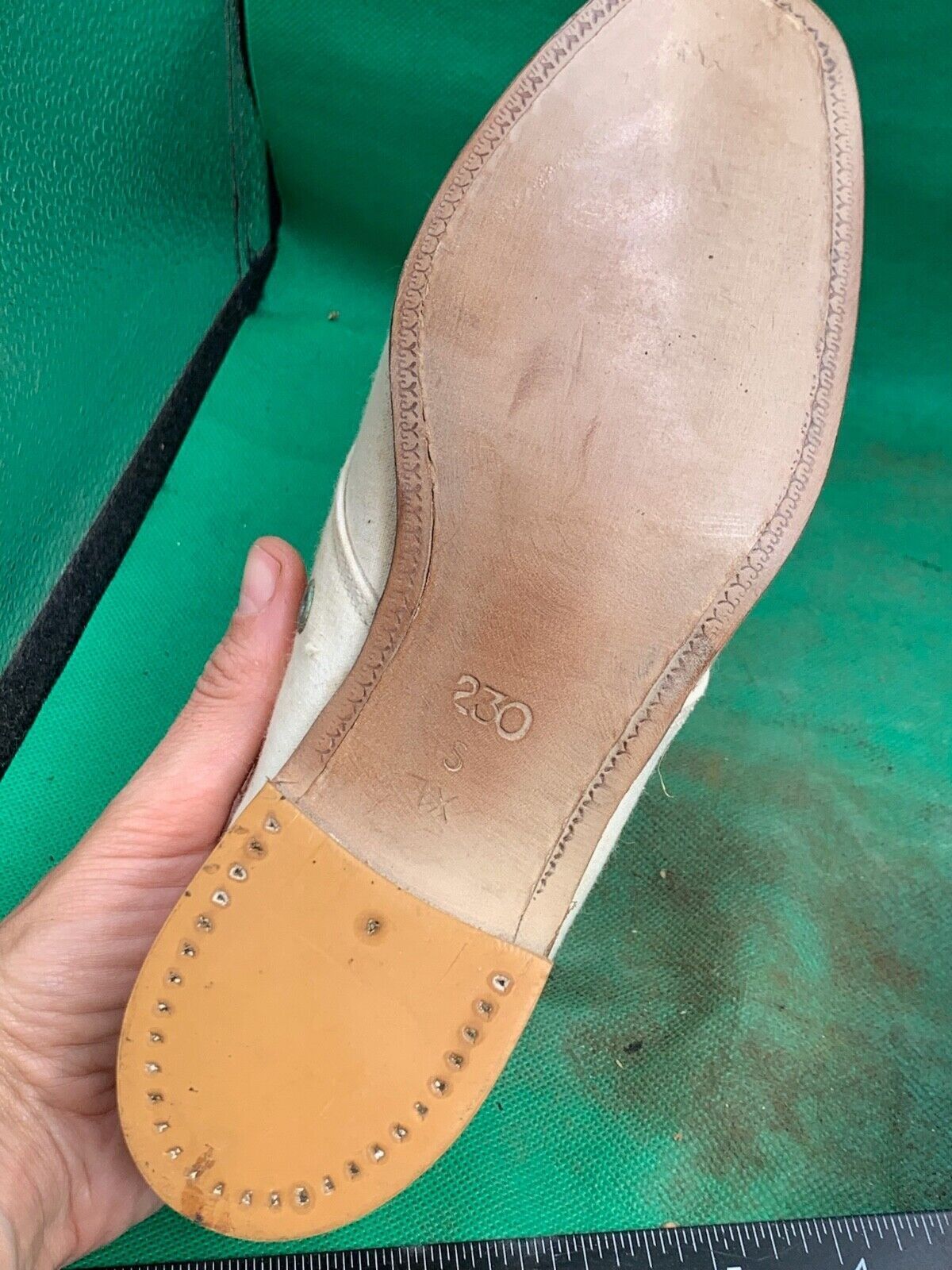 Original WW2 British Army Women's White Summer Shoes - ATS WAAF - Size 230s - The Militaria Shop