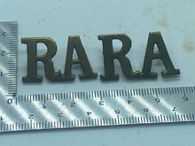 Load image into Gallery viewer, Original WW1 British Army Pair of Royal Artillery Shoulder Titles - RA - The Militaria Shop