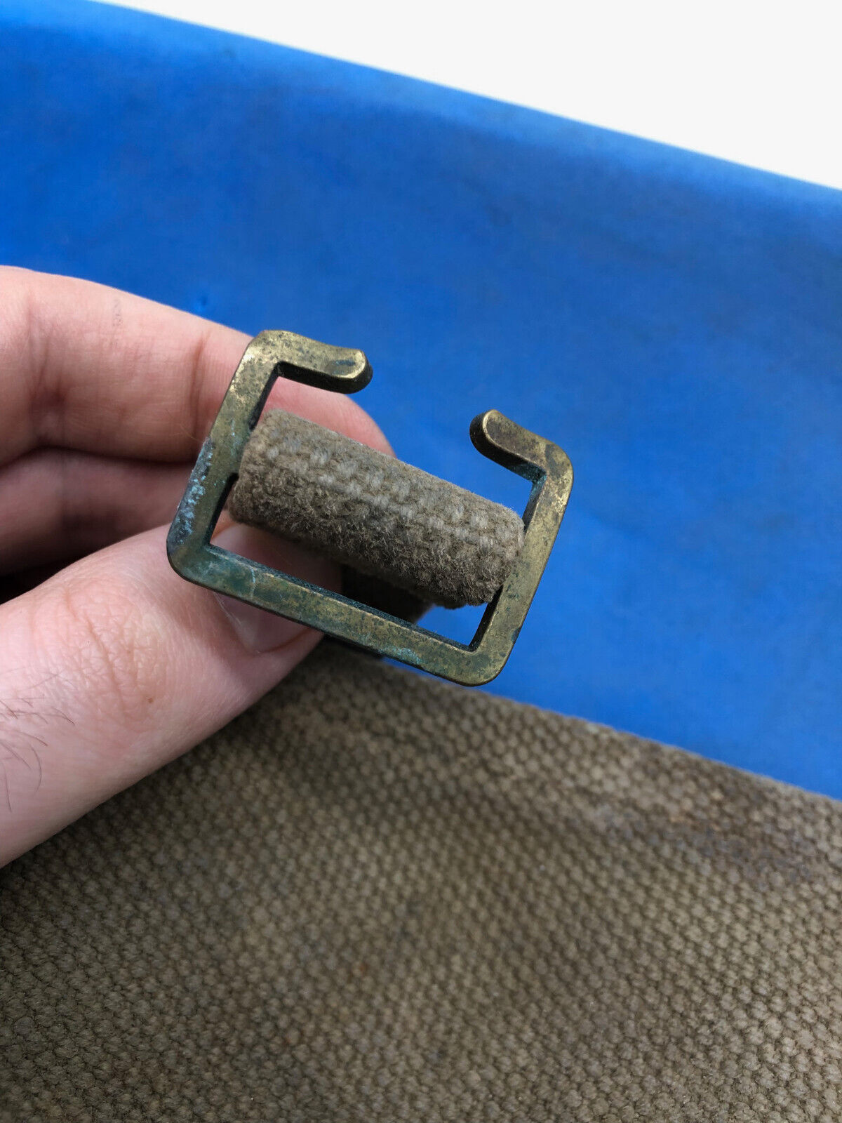 WW2 British Army 37 Pattern Webbing Water Bottle Carrier Harness - 1944 Dated - The Militaria Shop
