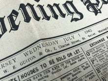 Load image into Gallery viewer, Original WW2 British Newspaper Channel Islands Occupation Jersey - July 1942 - The Militaria Shop