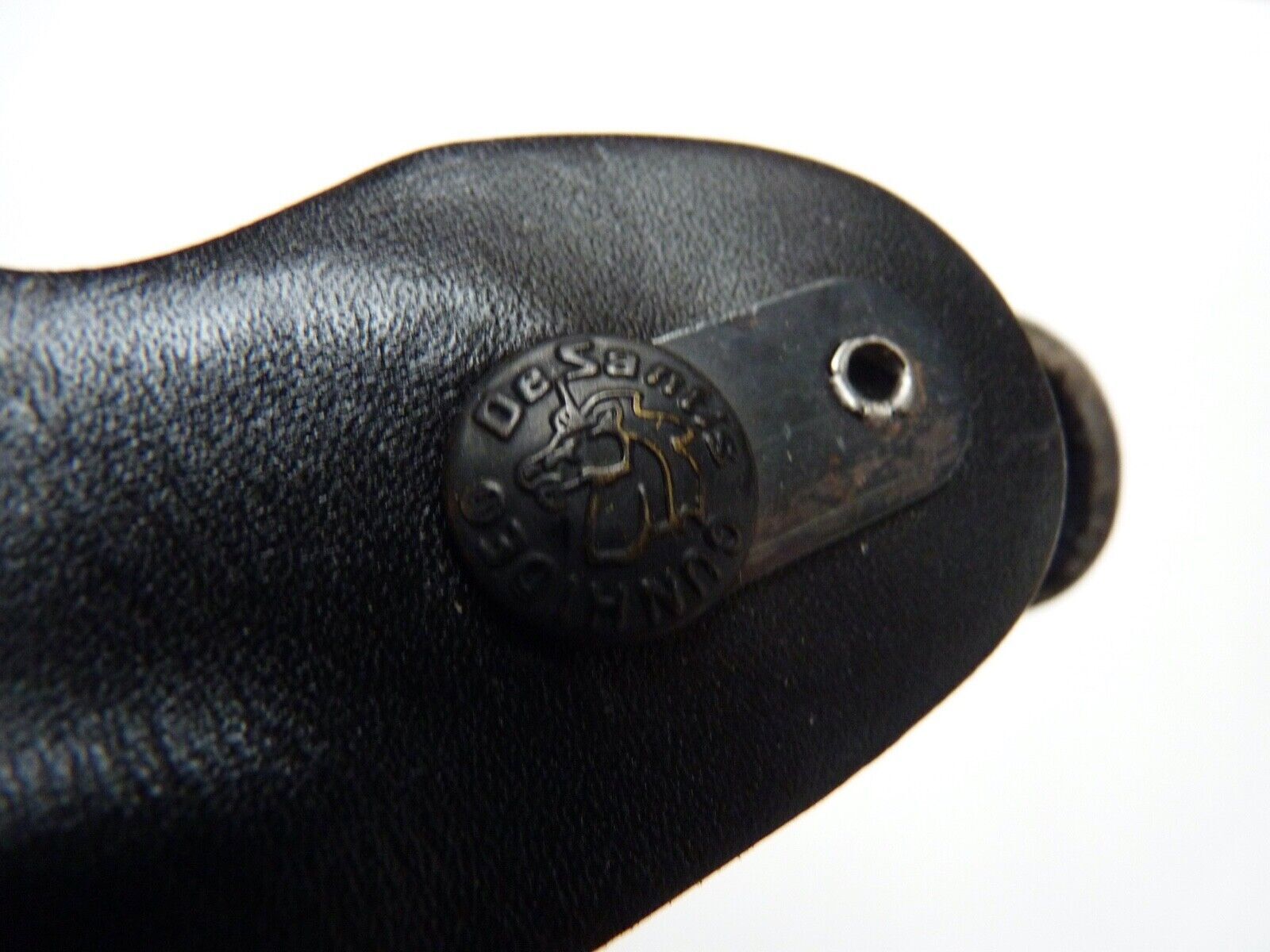 Black Leather Pistol Holster - De Santis - The Militaria Shop