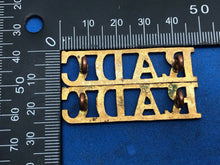 Charger l'image dans la galerie, Original WW2 British Army Royal Army Dental Corps RADC Brass Shoulder Title - The Militaria Shop