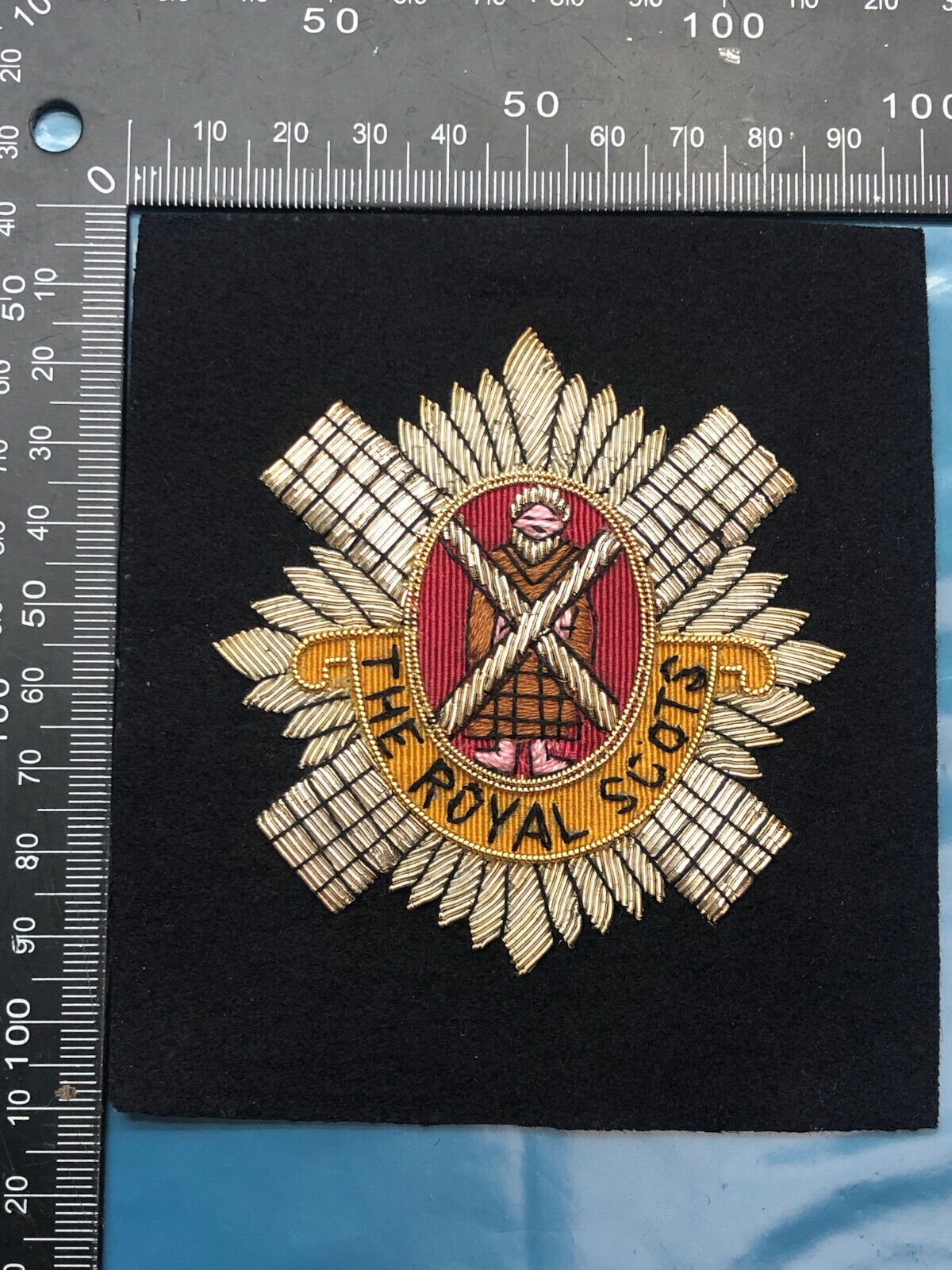 British Army Bullion Embroidered Blazer Badge - The Royal Scots - The Militaria Shop
