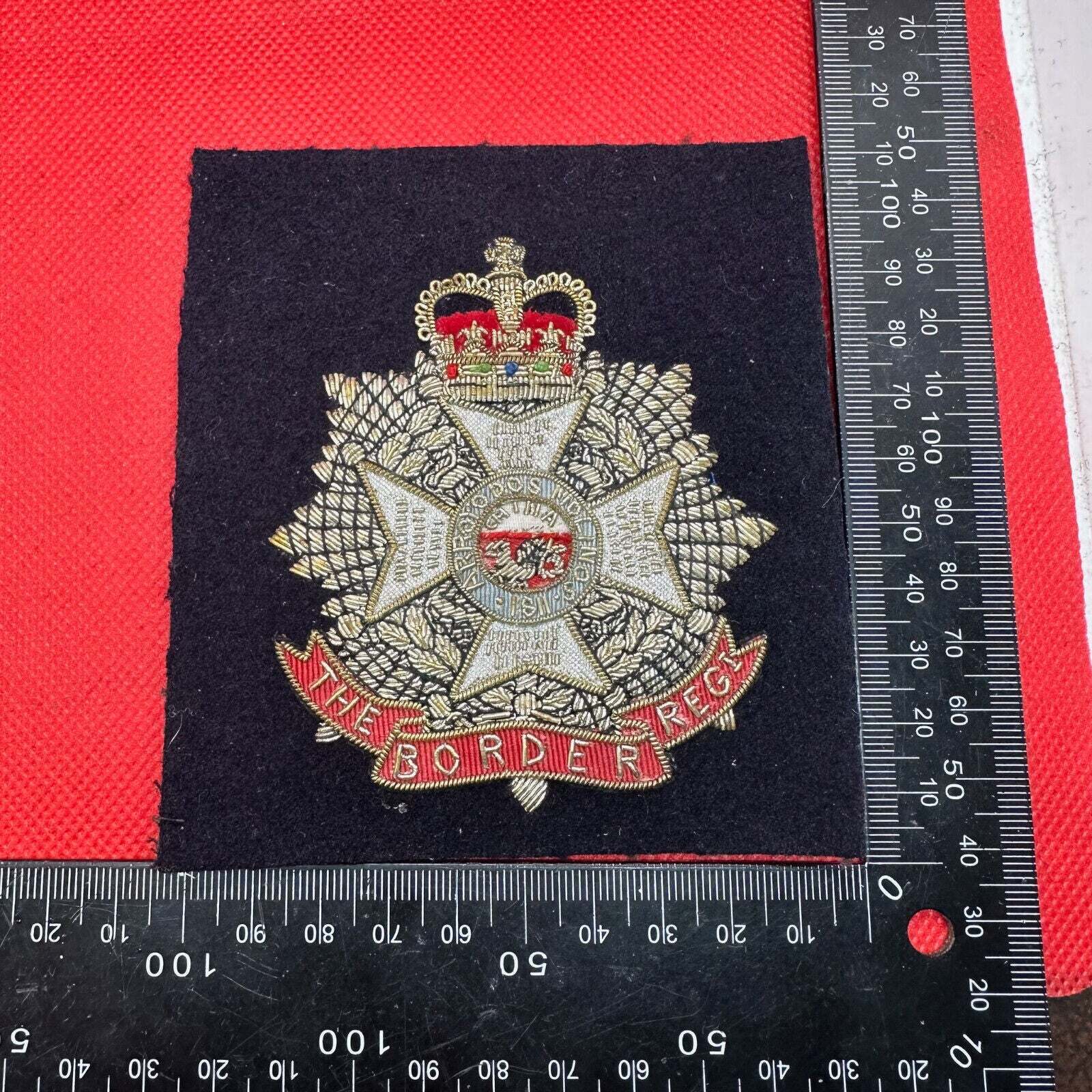 British Army Bullion Embroidered Blazer Badge - The Border Regiment - The Militaria Shop