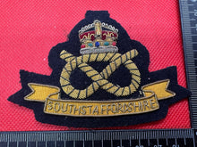 Lade das Bild in den Galerie-Viewer, British Army Bullion Embroidered Blazer Badge - South Staffordshire -Kings Crown - The Militaria Shop