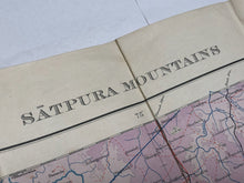 Load image into Gallery viewer, Original WW2 British Army / RAF Map - Satpura Mountains - The Militaria Shop