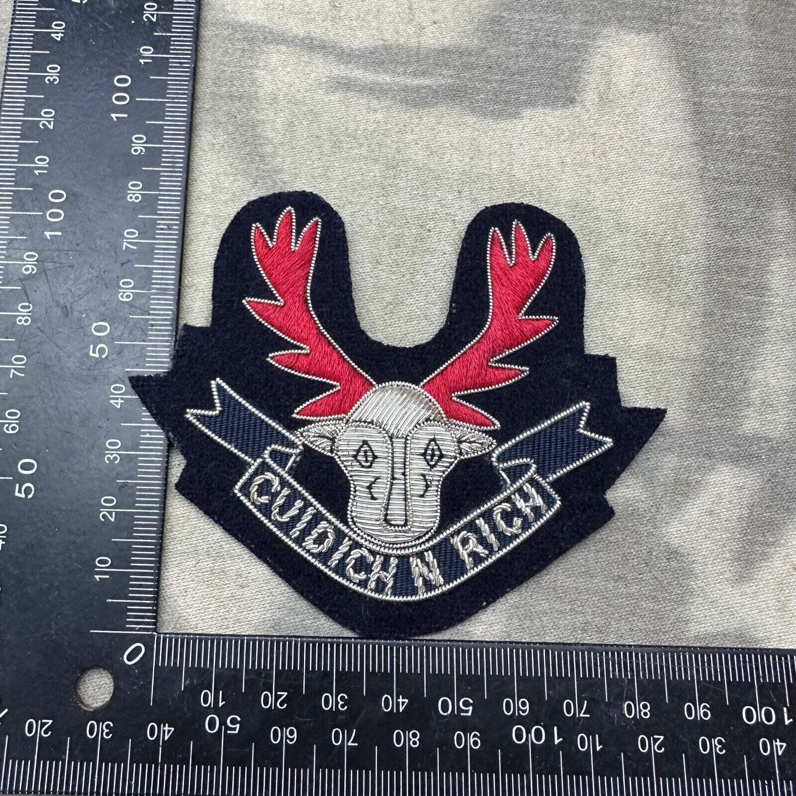 British Army Bullion Embroidered Blazer Badge - Seaforth Highlanders Regiment - The Militaria Shop